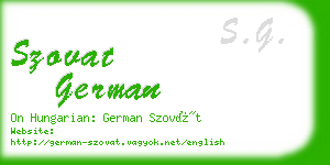 szovat german business card
